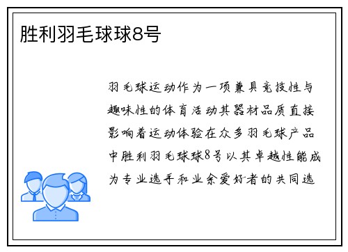 胜利羽毛球球8号